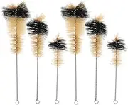 TEHAUX Bottle Brush Set Flask Cleaning Brush Iron Handle Soft Bristles for Cleaning Labs Reusable Washable