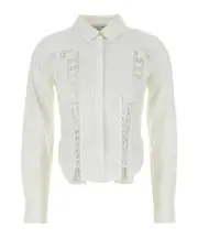 Marine Serre Upcycled Household Corset Shirt 38F,36F White