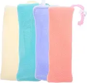 WOONEKY 4pcs Soap Foaming Mesh Bag Bathing Supplies Soap Foaming Pouches Bathroom Supplies Soap Bag Soap Mesh Bags for Soap Foaming Bag Saver Bags Soap Receive Bag Small Mesh Bags