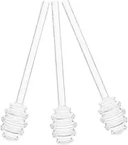 BESTYASH 3Pcs Glass Honey Dippers Jam Stirring Rods for Honey Syrup for Kitchen Use for Favors