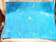 Blue Silicone Baking Mat With Measurements Aurora Gadgets 16” X 20”