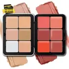 12 Colors Cream Blush Palette, Color Correcting Concealer Foundation Palette, Lo