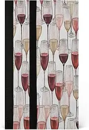 Watercolor Wine Glasses Refrigerator Door Handle Covers Kitchen Appliances Gloves for Microwave Dishwasher Fridge Door Cloth Protector 2pcs