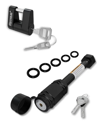 RETRUE Trailer Hitch Lock Set, 5/8" Dia 3 1/2" Hitch Lock for Class III-IV Re...