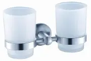 Classic Series -- Double Toothbrush Holder (Chrome Finish)