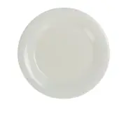 Yanco China MS-012IV Milestone Ivory Melamine 12" dia. Wide Rim Plate - 1 Doz