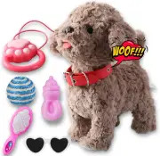 Walking Barking Dog Toy Singing Puppy Set, Repeat What You Say Teddy with Contro