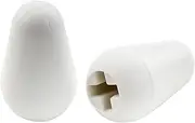 Musiclily Pro Inch Size 5-Way Level Toggle Pickup Switch Tips for Electric Guitar, White(2 Pieces)