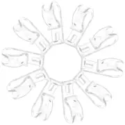 10pcs Curtain P Clips Hook Plastic Roller Blind Clips Beads Chain P Clip Clear