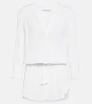 [Heidi Klein] Heidi Klein Antibes smoked cotton tunic AU 16 white