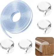 5Pcs 2M Clear Corner Protectors Adhesive Tapes with Circular Shape Table Corner