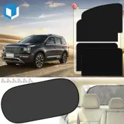 4PCS Magnetic Car Side Window Sun Shade Cover Shield & Rear Mesh Screen Visor