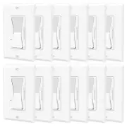 12 Pack Wall Dimmer Switch for LED Light/CFL/Incandescent 3-Way Single Pole ETL