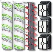 Replacement Parts for Bissell CrossWave Max 2554 2554A 2590 2593 2596 and HydroSteam 35151 3515 35152 3513 3518 3-Brush Rolls 2788 and 3 Pack Filters 1866,1618641,1608684