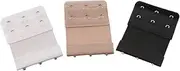 [DEARMAMY] 3pcs 3 Hook Bra Extender Bra Extender 2 Hooks 3 Hook Bra Extension Bra Extender 3 Hook Bra Clips for The Back Bra Strap Clips for Back Braslets Bra Extenders 3 Hooks 3 Rows, As Shown, M