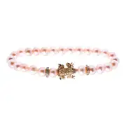 Ladies Bracelet Lancaster Jla-br-frog-6-pu Pink Golden Zircons Sterling Silver 16mm