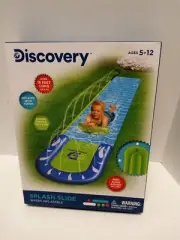 Discovery Kids Outdoor Inflatable Water Slide with Mini Slide Board