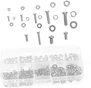 ERINGOGO 1 Set Bolts and Nuts Zinc Alloy Washers Cross Screw Round Head Screws Fasteners Washers Round Head Bolts Zinc Alloy Silver