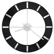 Howard Miller Onyx Wall Clock Glass Face and Metal Frame Material Round Black