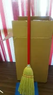 RED TOY 33" BROOM CLEAN KIDS DEVELOPMENTAL FUN PLAY CLEAN GAMES/HOUSEKEEPING