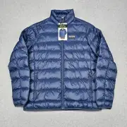 NWT Eddie Bauer Mens Small Microlight IV Down Packable Jacket EB650 Blue Puffer