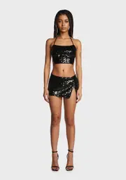 Noir Love Shack Sequin Skirt Set