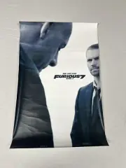 Fast & furious movie poster￼ FURIOUS 7 ONE LAST RIDE PAUL WALKER 23x15” Creased