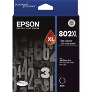 Original Epson 802XL Black High Capacity Ink Cartridge Toner T356192