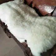 Ivory Real Sheepskin Rugs Fluffy Fur Sofa Couch Mats Soft Skin Fur Car Seat Pads