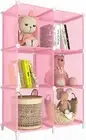 6-Cube Storage Shelf, Storage Bookcase Bookshelf with Metal Hammer, Storage Cube