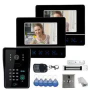 7" LCD Video Door Phone DoorBell Intercom System IR Camera + Magnetic Door Lock