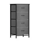 Chest of 4 Drawers Storage Dresser Tallboy Grey 4D-GY