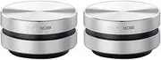 2 Packs Wirelessly BT Speaker Bone Conduction Speakers Portable Loud Stereo Sound Built-in Mic Sound Box Silver 2pcs