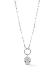Sphera Milano Silver CZ Panther Necklace