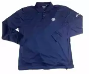 NWT $70 Adidas Blue UPF 15 Medinah Country Club Performance Golf Polo Sz L