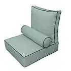 AD002 Large Contrast Pipe Trim Deep Seat Back Rest Bolster Insert Slip Cover Set