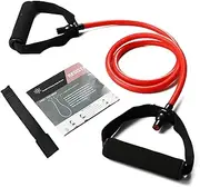 Resistance Bands with Handles, Single Resistance Bands, Exercise Bands with Handles, for Resistance Training, Physical Therapy, Home Workouts, Fitness, Pilates, Boxing Strength Training
