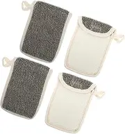 TOVINANNA 4 Pack Soap Pouches Soap Savers Pouches Bag Homemade Wall Hanging Design