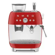 Smeg 50's Style Espresso Machine with Grinder - Red