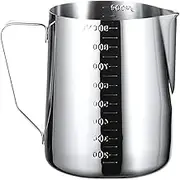 EZONEDEAL Espresso Milk Frothing Pitcher Stainless Steel Jug, 350ml/1000ml Steaming Frother for Coffee Arts, Cappuccino