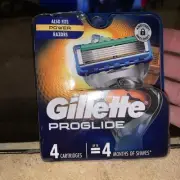 Gillette Fusion ProGlide Power Cartridges - 4 Count Also Fits Power Razors NEW