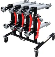 Sunex 7709 Car Dolly Rack, 4-Dolly Capacity, Black, Built to Last