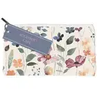 Floral Pencil Case Wild Bloom Flowers Stationery Make Up Accessory Canvas Bag