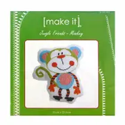 Make It Cross Stitch Jungle Friends Monkey Kit X Stitch