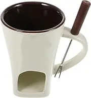 KOCKSHION 1Set Ceramic Chocolate Fondue Melting Pot Detachable Design for Cheese Butter and Candy Kitchen Accessory for Parties and Afternoon Tea Present for Cooking Enthusiasts