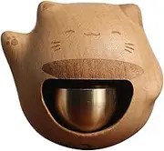 Magnetic Door Bell, Wooden Cat Shopkeeper Bell, Lucky Wind Chimes, Creative Shop Bell, Magnetic Wooden Cat Shopkeeper Bell with Lucky Wind Chimes for Home, Shop, and Entry