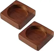 2Pcs Wooden Grinder Tray Wood Base for Kitchen Counter Elegant Display Stand for Spice and Seasoning Holders Versatile Design for Home and Restaurant