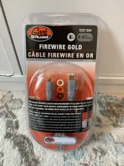 Brand New Geek Squad 6' FT IEEE 1394 Firewire Gold Cables With 6-6 Pin GS-6FW66