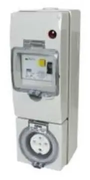 Clipsal 56-SERIES RCD PROTECTED SWITCHED SOCKET 500V 5-Pin Round GREY-10A Or 20A