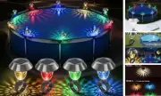 Sloar Lights for Above Ground Pools, Pool Lights Frame Pool Decoration, Red